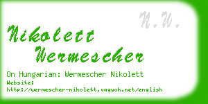 nikolett wermescher business card